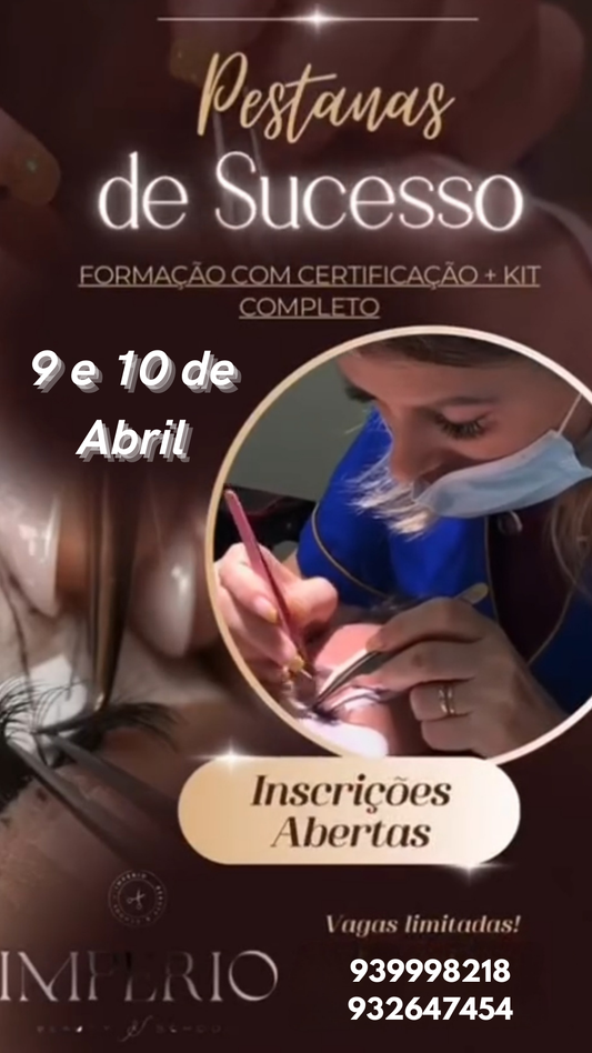 FORMAÇÃO DE EXTENSÃO DE PESTANAS,  9 E 10 DE ABRIL 2025